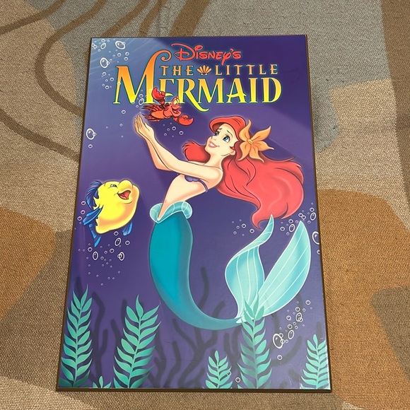 Disney’s The Little Mermaid w Sebastian & Flounder 17x11 mounted wall hanging - Picture 9 of 13